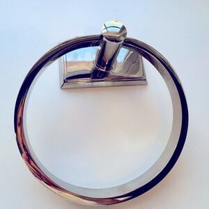 Polished chrome towel ring